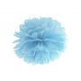 Pompon bibułowy, jasnomglistoniebieski, 25 cm - 2
