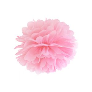 Pompon bibułowy, jasnoróżowy, 25 cm