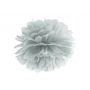 Pompon bibułowy, srebrny, 25 cm - 2