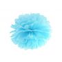 Pompon bibułowy, błękitny, 25 cm - 2