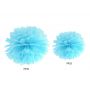 Pompon bibułowy, błękitny, 25 cm - 3