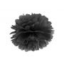 Pompon bibułowy, czarny, 25 cm - 2