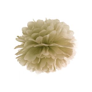 Pompon bibułowy, złoty, 25 cm
