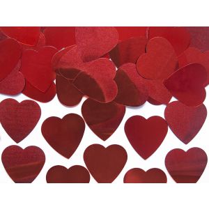 Konfetti PartyDeco Serca, 10g, czerwone
