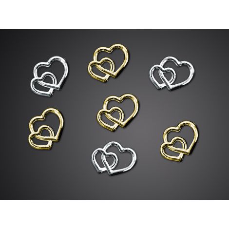 Aplikacje PartyDeco Serduszka złote 10mm, 25szt - 2