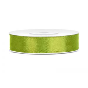 Tasiemka satynowa PartyDeco Zielone jabłuszko, 12mm x 25m