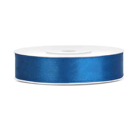 Tasiemka satynowa PartyDeco Niebieska, 12mm x 25m