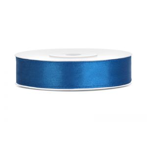 Tasiemka satynowa PartyDeco Niebieska, 12mm x 25m