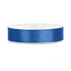 Tasiemka satynowa PartyDeco Niebieska królewska, 12mm x 25m
