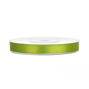 Tasiemka satynowa PartyDeco Zielone jabłuszko, 6mm x 25m