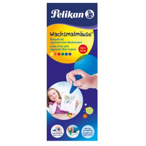 Kredki świecowe Pelikan Myszki, 6kol