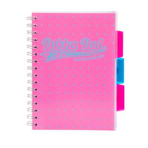 Kołozeszyt Pukka Pad Neon Dots Project Book A5/100/80g kratka, różowy
