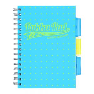Kołozeszyt Pukka Pad Neon Dots Project Book A5/100/80g kratka, niebieski