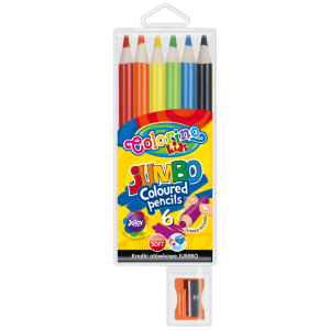 Kredki Jumbo Colorino, 6 kolorów z temperówką