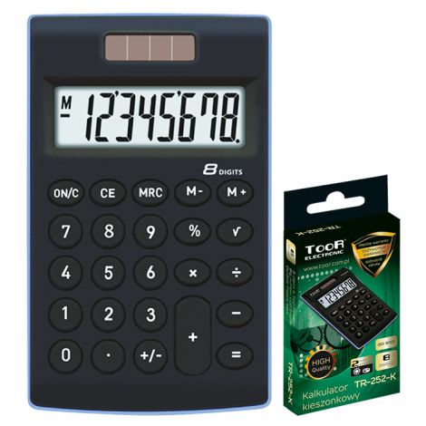 Kalkulator Toor kieszonkowy TR-252-K, 8-pozycyjny