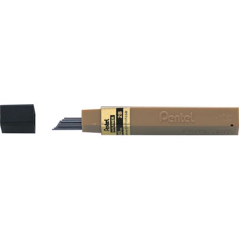 Grafity do ołówków automatycznych Pentel 0.5mm, 2B, 12szt