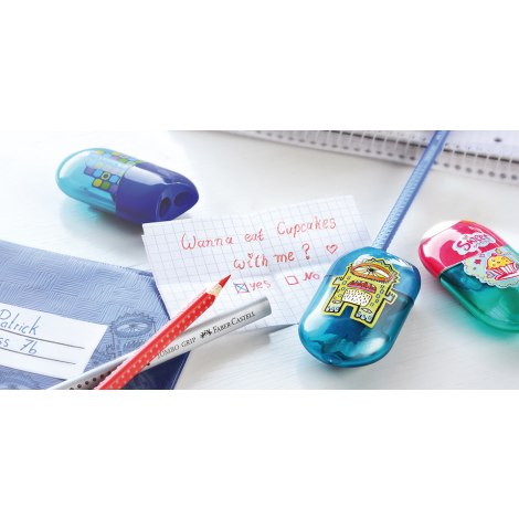 Ołówek Faber-Castell Jumbo Grip, B, czerwony - 3