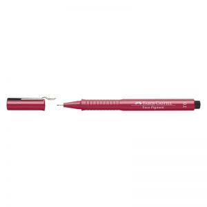 Cienkopis Faber-Castell Ecco Pigment, 0.1mm, czerwony
