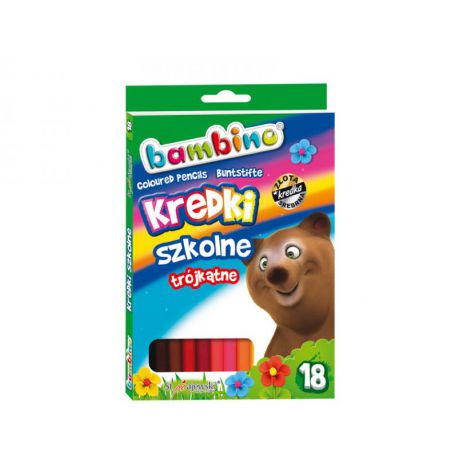 Kredki ołówkowe Bambino, 18 kolorów