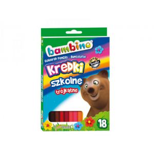 Kredki ołówkowe Bambino, 18 kolorów