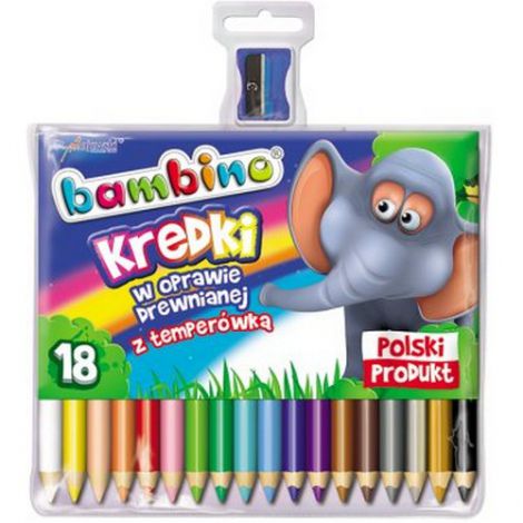 Kredki ołówkowe Bambino, 18 kolorów + temperówka - 2