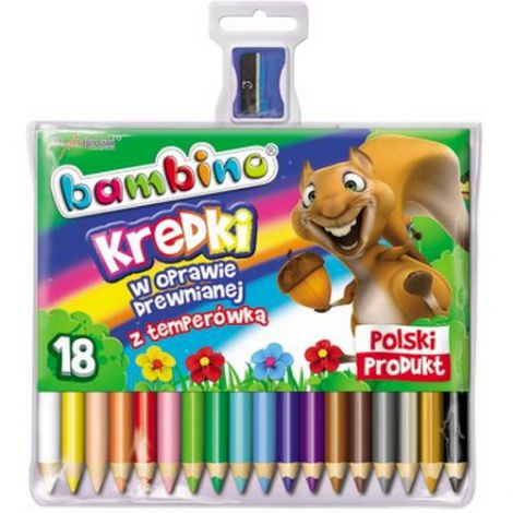 Kredki ołówkowe Bambino, 18 kolorów + temperówka - 4