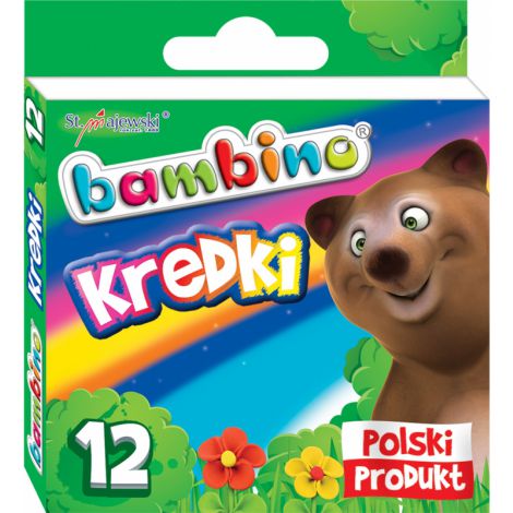 Kredki świecowe Bambino, 12 kolorów