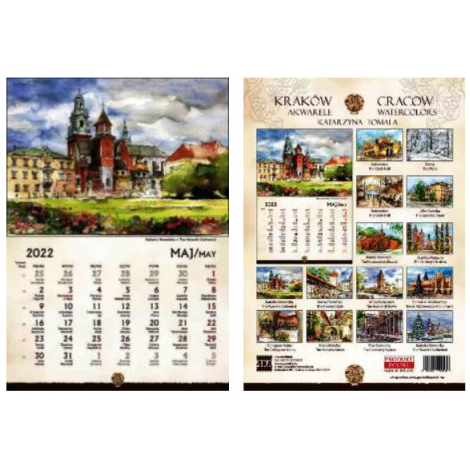 2024 Kalendarz B5 Kraków Akwarela - 2