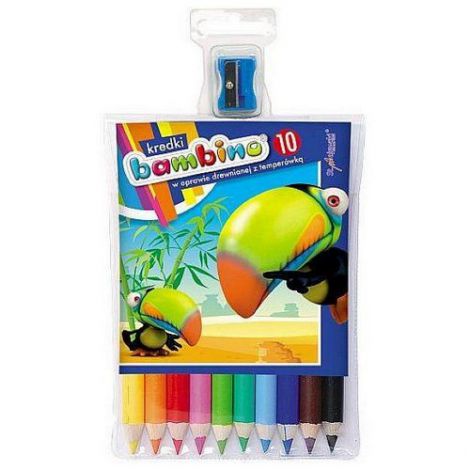 Kredki ołówkowe Bambino z temperówką, 10 kolorów - 3