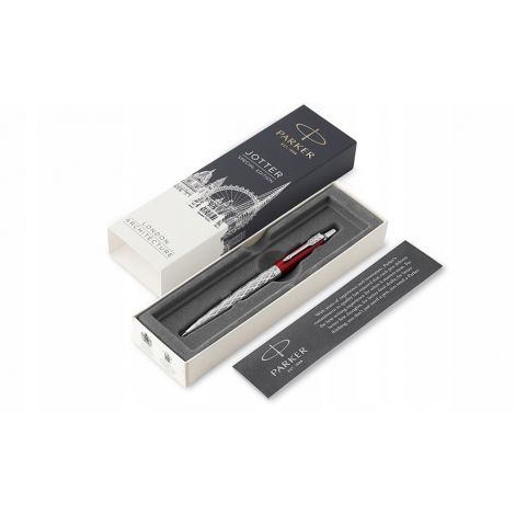 Długopis Automatyczny Parker Jotter CT BP GB Czerwono-srebrny - 2