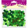 Pompony poliestrowe Titanum 1cm Zielone, 120szt - 2