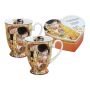 Komplet dwóch kubków w sercu Carmani 280ml - G. Klimt, Pocałunek - 2