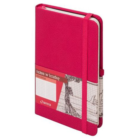 Notes Antra Secesja A7/96/80g kratka, Różowy