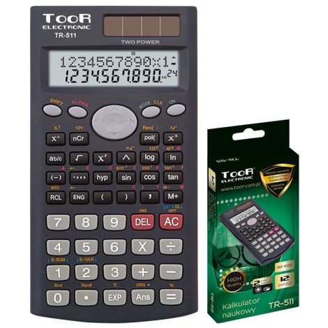 Kalkulator Toor naukowy TR-511, 10+2-pozycyjny