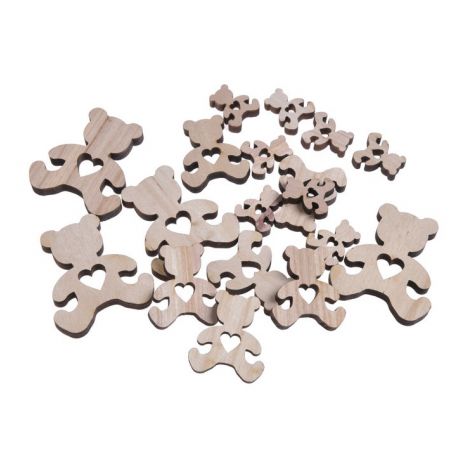 Element drewniany Canea Miś 3cm, 1szt