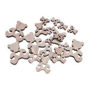 Element drewniany Canea Miś 3cm, 1szt