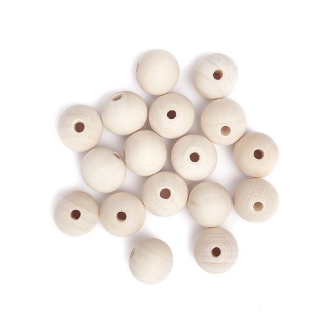 Koraliki drewniane dpCraft Kulki 20mm, 40g