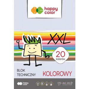 Blok techniczny Happy Color Kolorowy A4/20/170g