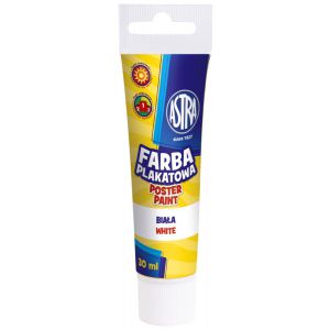 Farba plakatowa Astra, 30ml, biała