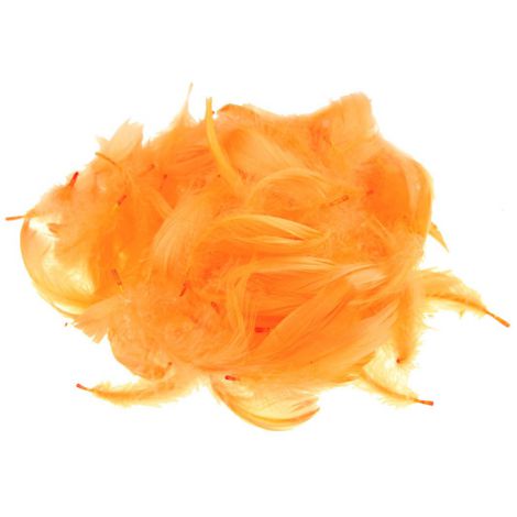 Piórka dekoracyjne Czakos w torebce 10g, Pomarańczowe