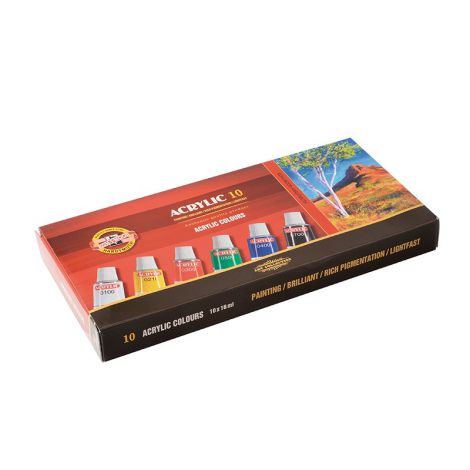 Farby Akrylowe Koh-i-Noor, 16 ml, 10 kolorów