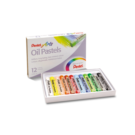 Pastele olejne Pentel, 12 kolorów - 3
