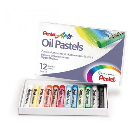 Pastele olejne Pentel, 12 kolorów