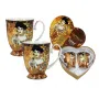 Komplet dwóch kubków w sercu Carmani 280ml - G. Klimt, Adela - 2