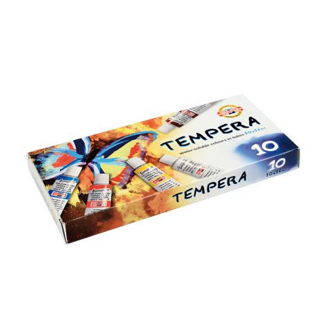 Farby Tempera Koh-i-Noor, 10 kolorów x 16ml