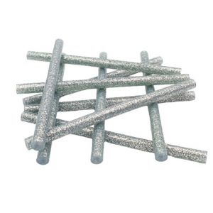 Klej do pistoletu Długi brokatowy Srebrny 11mm x 20cm, 1 sztuka