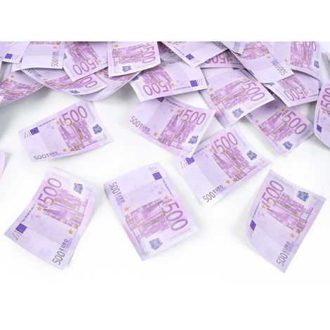 Tuba konfetti PartyDeco z banknotami 500 euro, 60cm - 3