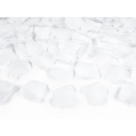 Tuba konfetti PartyDeco z płatkami róż, biała, 40cm - 3