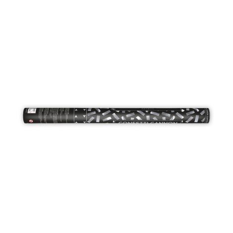 Tuba konfetti PartyDeco srebrna, 60cm - 2