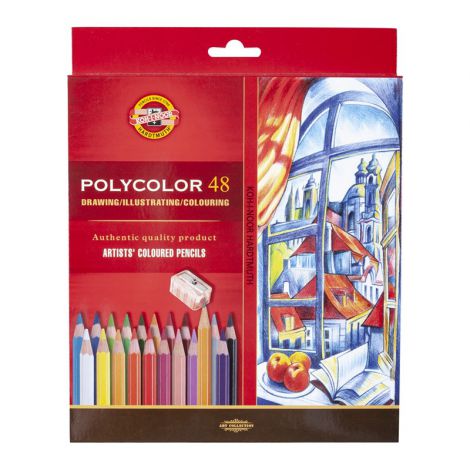 Kredki ołówkowe Koh-i-Noor Polycolor, 48 kolorów